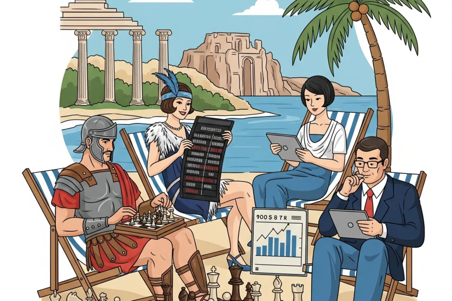 pessoas de férias descansando