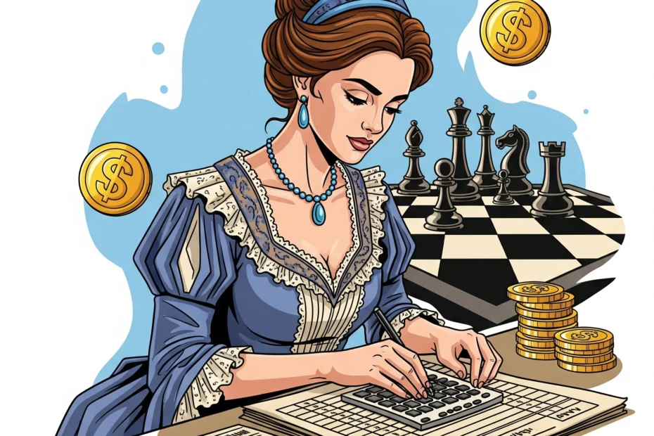 mulher fazendo cálculos com bitcoin