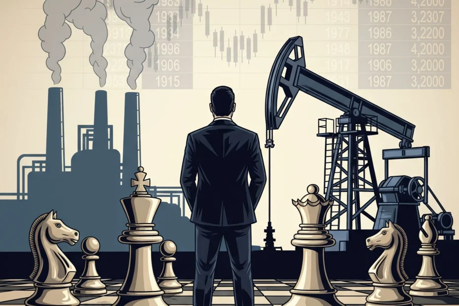 homem olhando sua extracao de petroleo