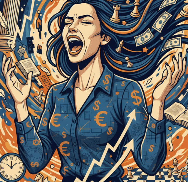 mulher gritando por dividas