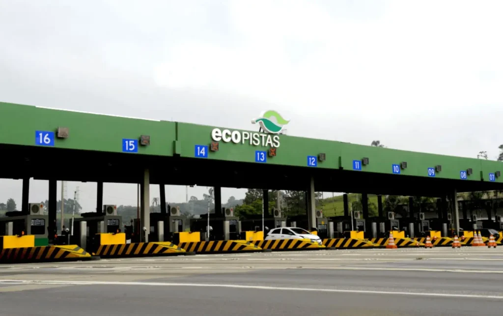 posto de pedágio de uma via da ecorodovias