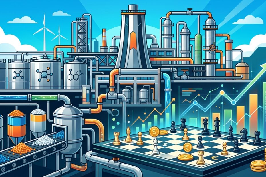 Ilustração vetorial em estilo xadrez e finanças representando a Dexxos Participações DEXP3