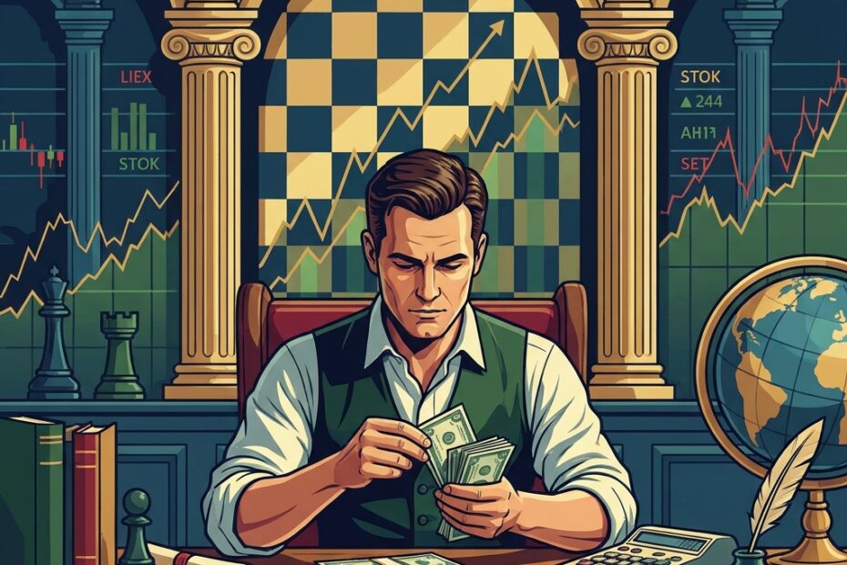 homem contando suas notas de dólares
